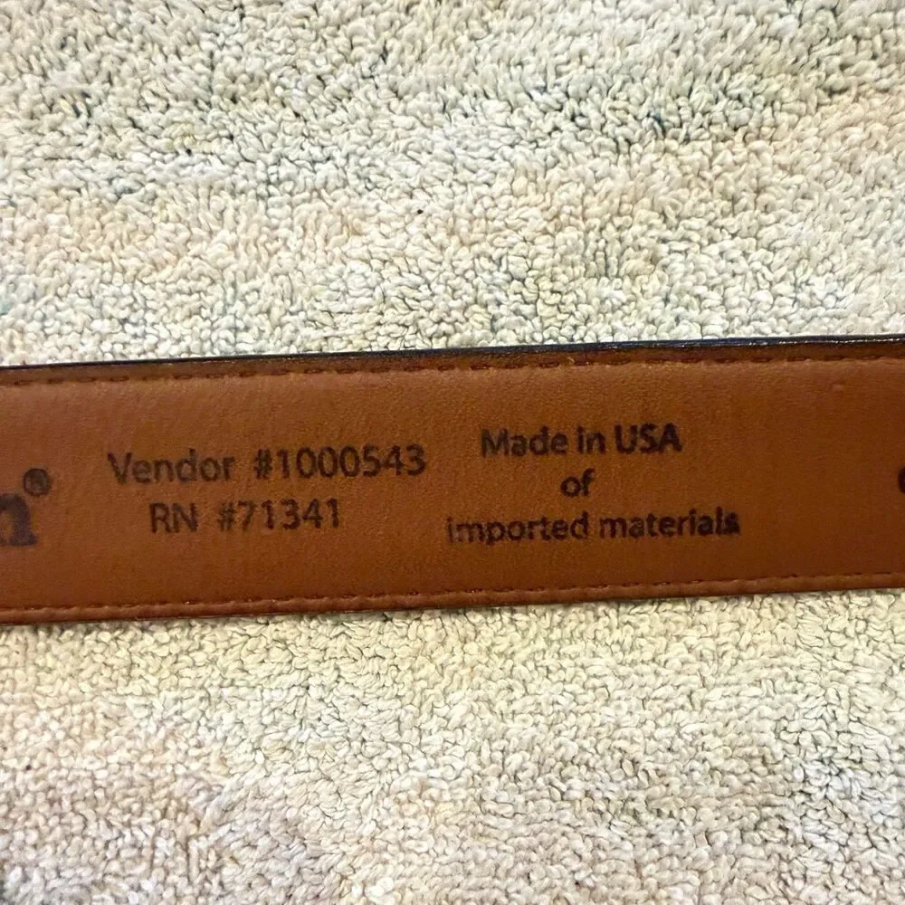L.L. Bean Genuine Black Leather Belt 40 1